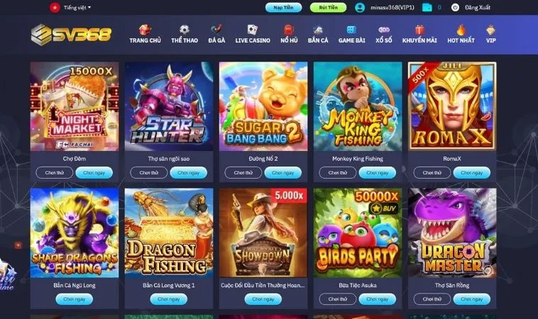 Hướng dẫn trải nghiệm game cá cược hấp dẫn tại nhà cái SV368